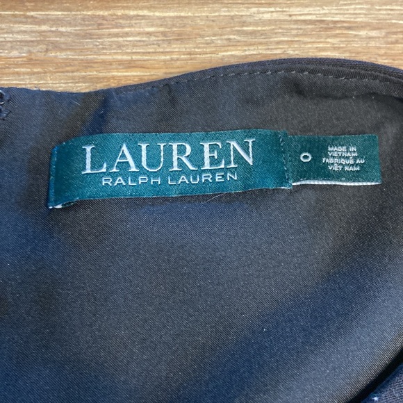 Ralph Lauren LAUREN dress black and white size 0 (fits like a 2 or 4 ) .Lining - Picture 5 of 7
